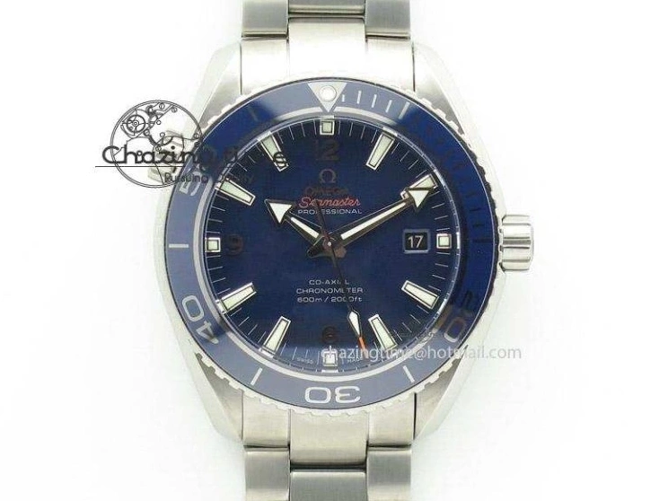 0727 MultiPurpose Planet Ocean Master Chrono SS OM 1:1 Best Edition Gray Dial On SS Bracelet A9900 V 8116